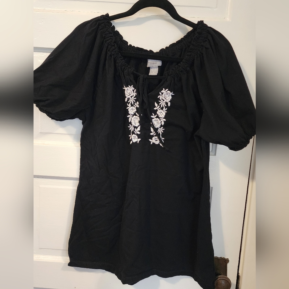 Black Embroidered Tunic